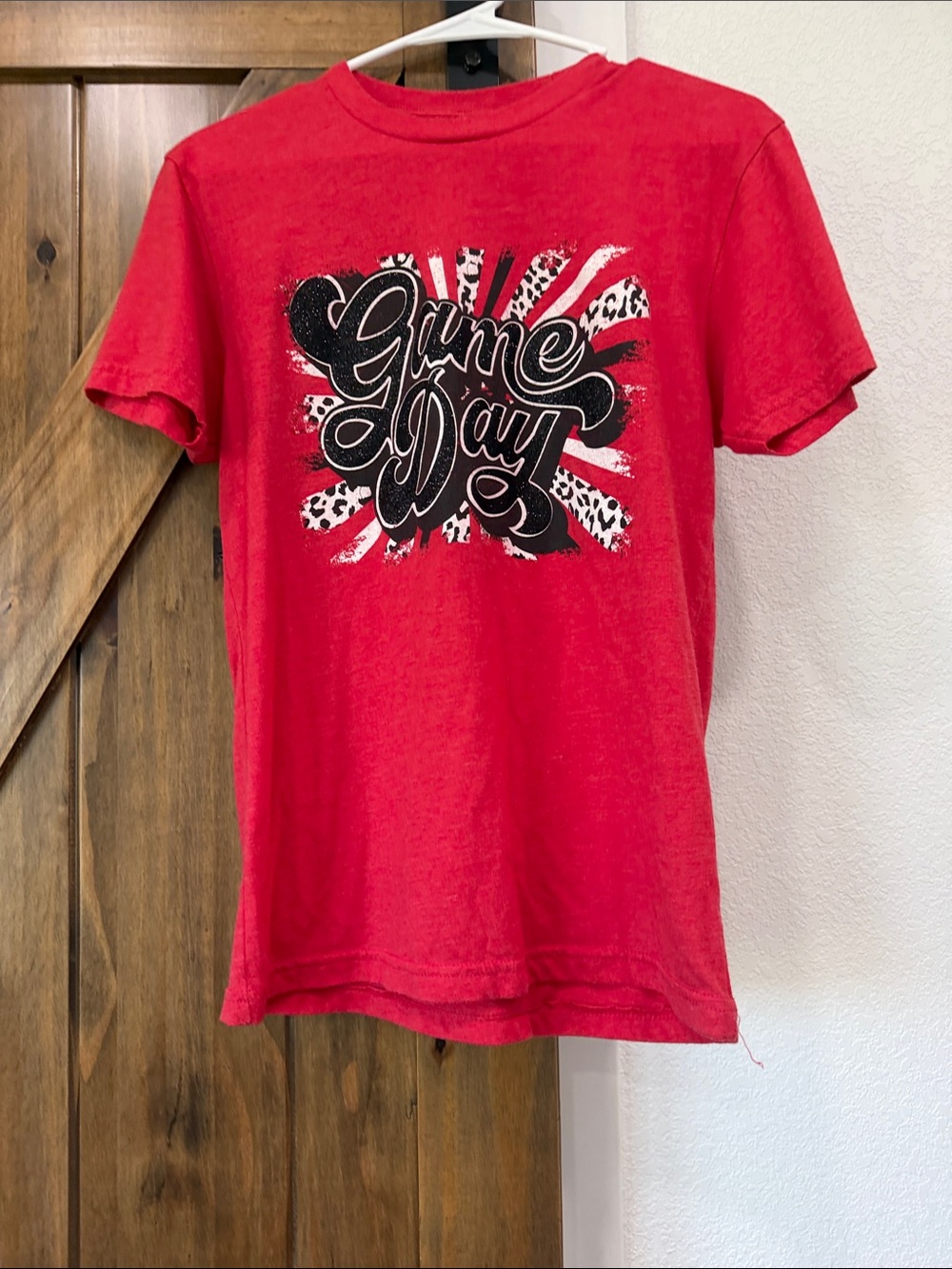 Red 'Game Day' Short Sleeve Graphic Tee - Unbranded